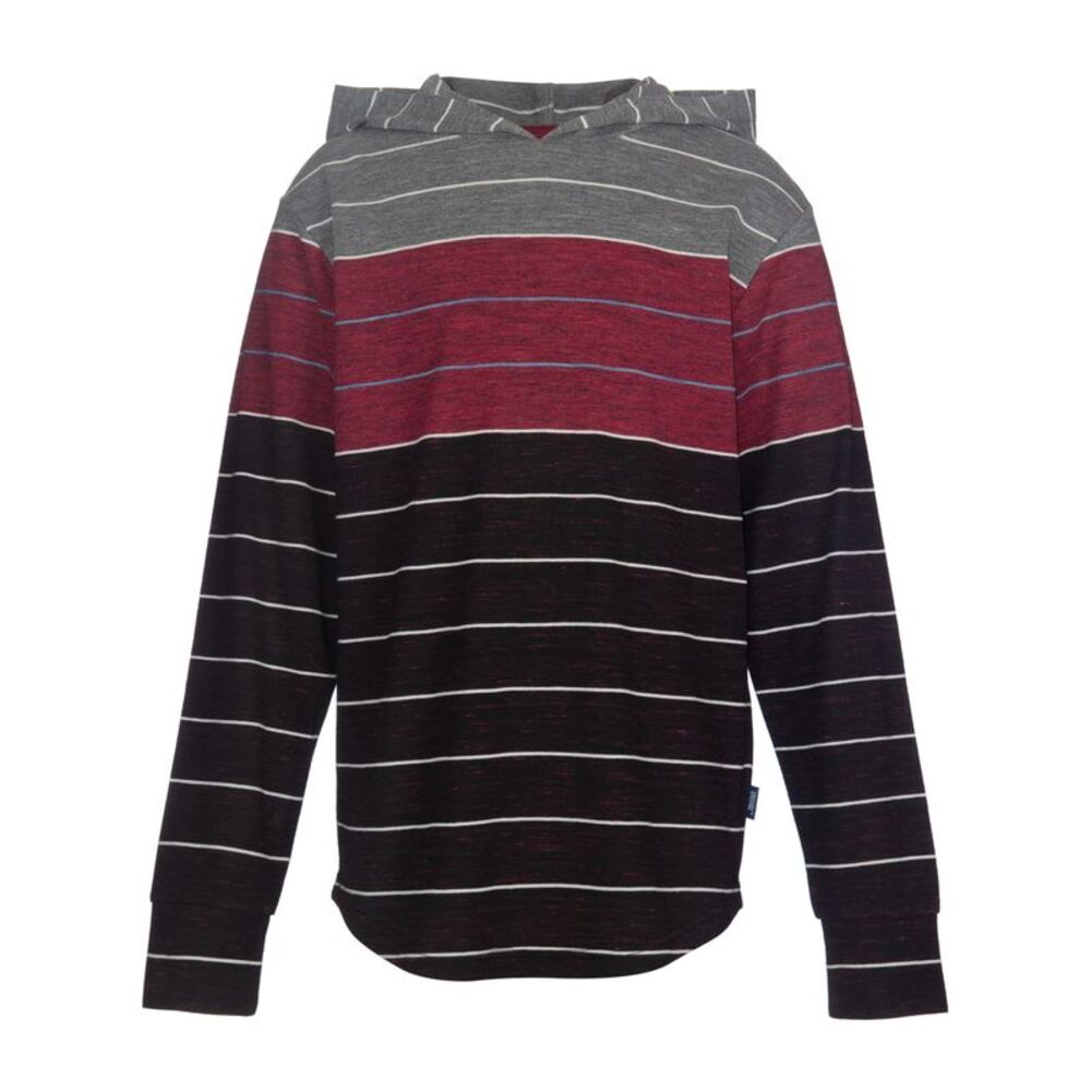 Univibe Big Boys Lowery Striped Jersey Long Sleeve Hood T-Shirt